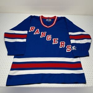 Vintage 90's Starter New York Rangers Sewn NHL Hockey Jersey Youth L/XL Korea